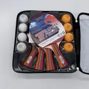 Nibiru Sport Ping Pong Paddle Set for 4 Players Table Tennis Racquets Balls Case