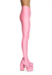 [AZALEA WANG] Heyhey Platform Pant Boots - Light Pink