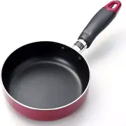 Pearl Metal Mini Frying Pan 14cm Red Gas Stove Only Fluorine Coating H-9583