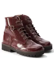 [PePe] PèPè Brushed leather lace-up boots UK 10 red