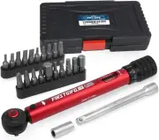 F326353B 1/4-Inch Drive Precise Click Mini Torque Wrench with Bits Set, 3-16Nm R