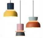 Modern Colorful Pendant Led Lamp Macaron Style Hanging Suspension Bar Living