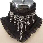 Goth Turtleneck Women Dickey Collar Ruffle Turtleneck Blouse Steampunk Collar