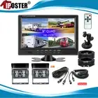 9" Quad Split Monitor CCD Rear View IR Backup Camera For Truck Caravan Reversing