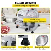 Electric Meat Slicer 320W 12 Inch Blade Adjustable Thickness for Meat Cheese
