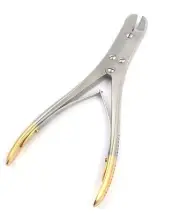 3 Pin/Wire Cutter,9.25",Dble Action,Angled TC Jaws,Max.094"(2.4mm), Side Cutting