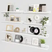 Picture Ledge Shelf, Floating Shelves for Wall Decor Storage Set 48inh White