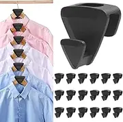 HDLS 36 Pack Ruby Shaped Space Triangles Saving Hanger Hooks, Clothes Hanger Connector Hooks, Heavy Duty Cascading Hanger Hooks for Organizer Closet, Fits All Hangers