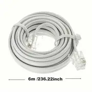 30M/25M/20M/18M/15M/12M/10M/9M/7.7M/6M/3M/2M/1M RJ11 6P4C Male To Male Plug Modular Phone Internet Telephone Extension Cable