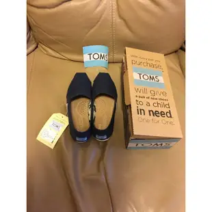 全新 正品 TOMS 藍色帆布鞋/懶人鞋（鞋子）5號