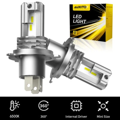 AUXITO H4 9003 LED Headlight Kit Bulbs High Low Beam 6500K Plug & Play Pack of 2 (for: Smart)