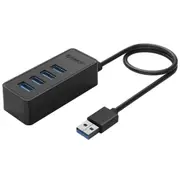 Orico 4 Port High Speed USB 3.0 Hub - Black [ORICO-W5P-U3-030-BK-BP-HW]