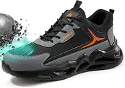 [LAoutun] Work Shoes Men's Breathable Safety Shoes Men's Steel Cap Shoes Men's Work Shoes Men Lightweight Safety Shoes for Men