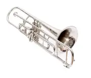 Nickel FINISH Bb FLAT-VALVE TRUMBONE-FREE HARD/CASE