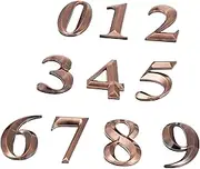 HOMSFOU Sticker 10pcs Self-adhesive 3d Stickers 0-9 Numbers Abs Resin for Hotel Apartment Office