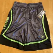 And1 Mens Basketball Gym Workout Running Shorts Gray Green