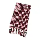 MacKENZIE-CHILDS RED WHITE BLUE BASKETWEAVE THROW BLANKET BNWT