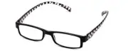 Calabria 762 51 mm Neck Hanging Reading Glasses Black & White Checkers+2.25