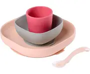 Beaba Silicone Meal Set, Pink