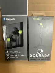 Dourada Water-Resistant Wireless Earbuds Green/Black