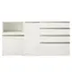 [宜得利家居] ◎組合式廚房櫃台 餐邊櫃 LIGARE 180公分 白色