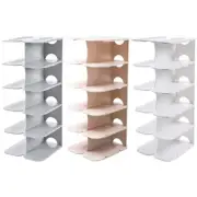 6 Layers Shoe Rack DIY Assembly Stackable Entryway Storage Shelf Stand