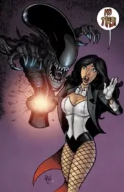 ZATANNA ALIEN XENOMORPH Print 11x17 Pin-Up Signed by Chris McJunkin DC COMICS