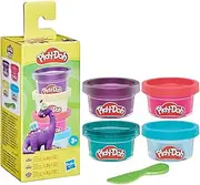 Hasbro Play-Doh Dino Mini Color Pack Set, 4-Pack Modeling Compound with Glitter and Metallic Colors, 1-Ounce Cans, Non-Toxic, 3+