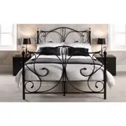 Rothesay King Size Metal Bed Frame in Black