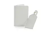 Bagbase Boutique Passport Holder and Luggage Tag Set (Soft Grey) (One Size)