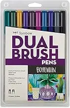 Tombow Bohemian Colours Dual Brush Pen 10-Pieces Set Multi-Color 56218
