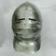 Medieval Knight Tournament Close Armor Helmet Replica 16 Gauge Steel