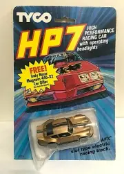 Tyco HP7 Lighted Porsche Turbo Carrera gold/black Slot Car NO. 6924 NOS