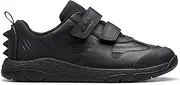 [Clarks] Boy's Steggy2 Pace K Oxford Flat, Black Leather, 13 US