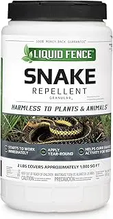 Liquid Fence Snake Repellent Granules, Safe Around Kids and Pets When Used & Stored as Directed, Keep Snakes Out of Garden, Patio and Backyard, 2 lb