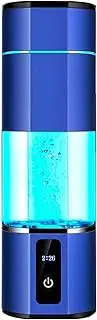 Hydrogen-Rich Water Bottle 2-in-1 Portable Hydrogen Water Generator Ionizer 5 Minutes Hydrogen Production Concentration 2500-3000 PPB for Improve Alkaline Water Quality 210 Ml(Blue)