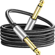 6.35mm Instrument Cable Unbalanced Jack Guitar Patch Cords for Speaker 1M Black