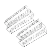 2pcs Clear Pen Holder Multi-holes Pen Holder Organizer Desktop Pen Pencil Ball