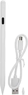 Stylus Pen for iOS Tablet 2018 Above with Tilt Pressure Sensitivity Magnetic Capacitive Stylus Digital Display Palm Rejection White Aluminum Alloy 166mm