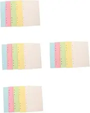 NUOBESTY 4sets 6 Hole Punched Binder Planner Paper A5 Loose Leaf Paper Planner Inserts for Budget Notebook Binder 100sheets*4