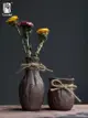 陶迷中式綁繩花器 臥室客廳原礦陶瓷花瓶 居家插花裝飾品 (8.3折)