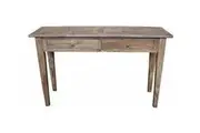 MF Parquetry Recycled Elm Timber 2 Drawer Hall Table