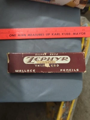 Vintage Pencils Wallace Zephyr Silver Band Medium Extra Thin Lead Lockbond 311