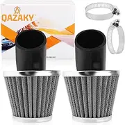 QAZAKY Pack of 2 Air Filter 48mm 49mm 50mm 1.89inch 45 Degree Angled for 50cc-90cc 110cc 125cc 140cc 150cc 200cc 250cc Motorcycle ATV Quad Scooter Go Kart Moped Chopper Pit Dirt Pocket Racing Bike GY6