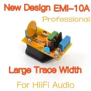 1pc Gold-Plated AC Power Tail Plug-In 10A EMI Filter Socket For HiFi Audio