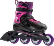 Rollerblade Fury Girl'S Adjustable Fitness Inline Skate,Black and Pink, Junio...