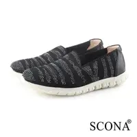 在飛比找momo購物網優惠-【SCONA 蘇格南】輕量亮鑽舒適休閒鞋(黑色 7377-1