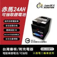 在飛比找蝦皮購物優惠-綠大電動車-赤馬動力48v24ah鋰電池 可用在極速/金牌/