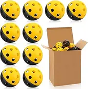 Ceenna 50 Pcs Plastic Baseball Practice Baseballs Training Baseballs Indoor Outdoor Pitching, Batting, Throwing and Catching Practice with Box Packing and 2 Drawstring Mesh Bags