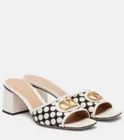 [Valentino Garavani] Valentino Garavani VLogo polka-dot mules AU 7 white